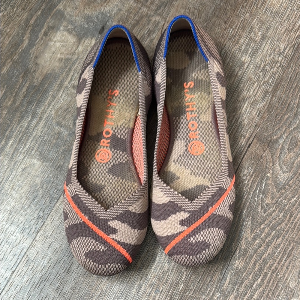 Rothy's Women's Camouflage Flats - Brown and Orange